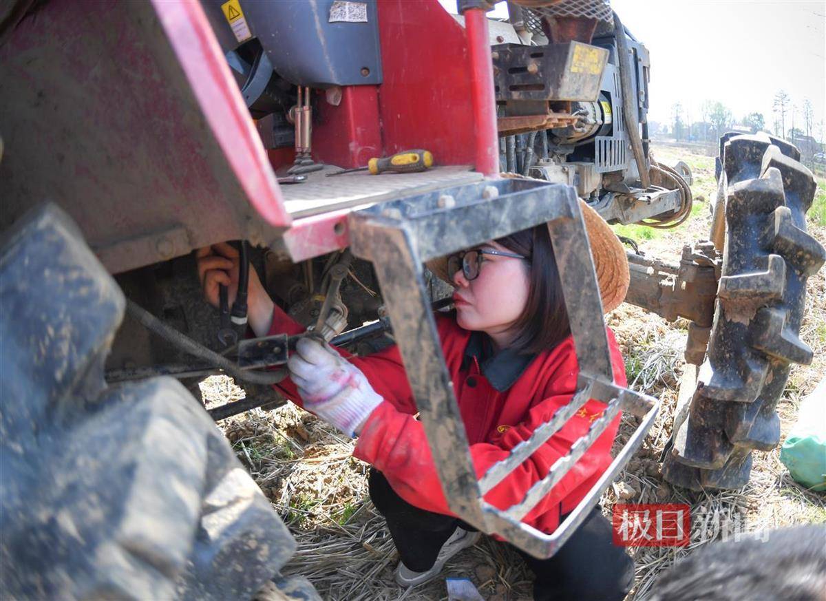拖拉機,、收割機,、插秧機、無人機……美女農(nóng)機手樣樣在行:插秧機
